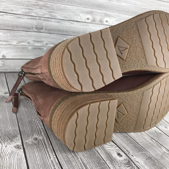 Sperry size 9 Maya Belle brown tan leather croc Chelsea boots - Picture 9 of 11